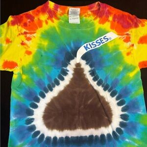 Gildan Kids Tie-Dye Hershey Kisses Shirt - Rainbow